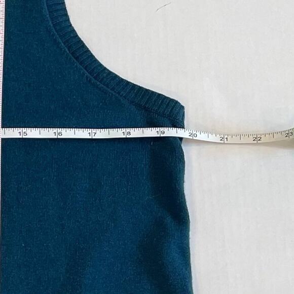 Chico's Zenergy Cotton Blend Turtleneck Tank/Tunic in Teal Blue/Green, Size M - Picture 9 of 11